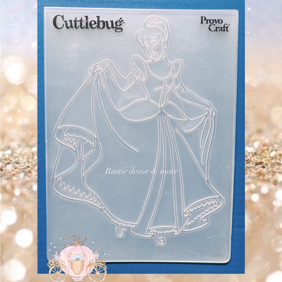 Rare Cuttlebug Disney Embossing Folders With Cinderella, & Coach - Picture 1 of 2